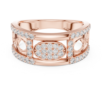 Luxury Diamond Open Pattern Band | Contemporary Fine Jewelry Style