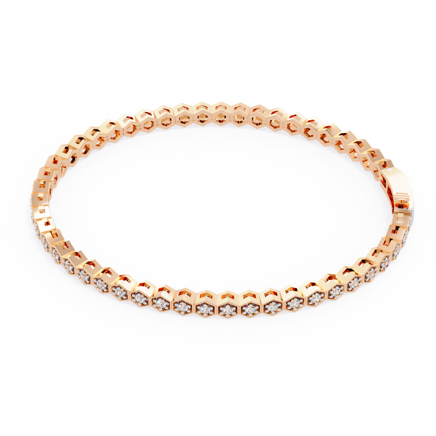 Hexa Gold Diamond Tennis Bracelet | Six Sides of Pure Luxury