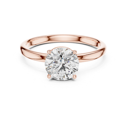 Round Diamond Smooth Band Ring | Seamless Brilliance, Pure Luxury