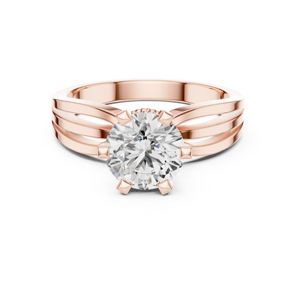 Round Diamond Layered Band Ring | Fine 18K 14K 10K Gold Luxe