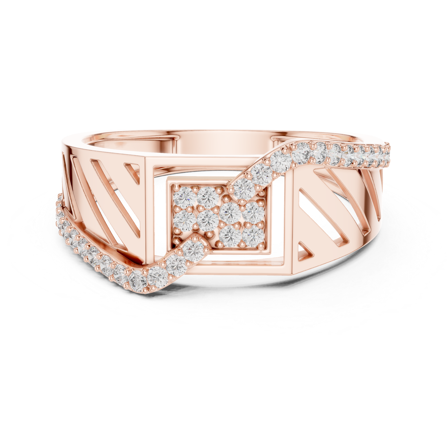 Roman Numeral Diamond Band | Modern Luxury Style