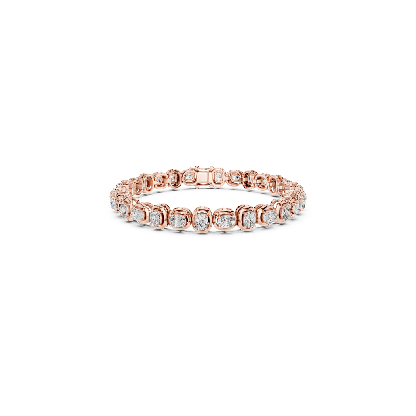 Cushion Cut Diamond Tennis Bracelet | Luxury White Gold Style