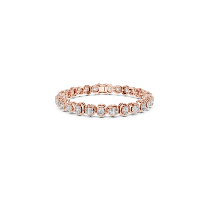 Cushion Cut Diamond Tennis Bracelet | Luxury White Gold Style