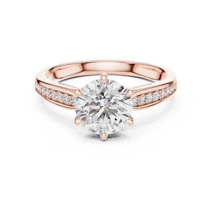 Round Diamond Channel Side Band Ring | Brilliance in Perfect Flow