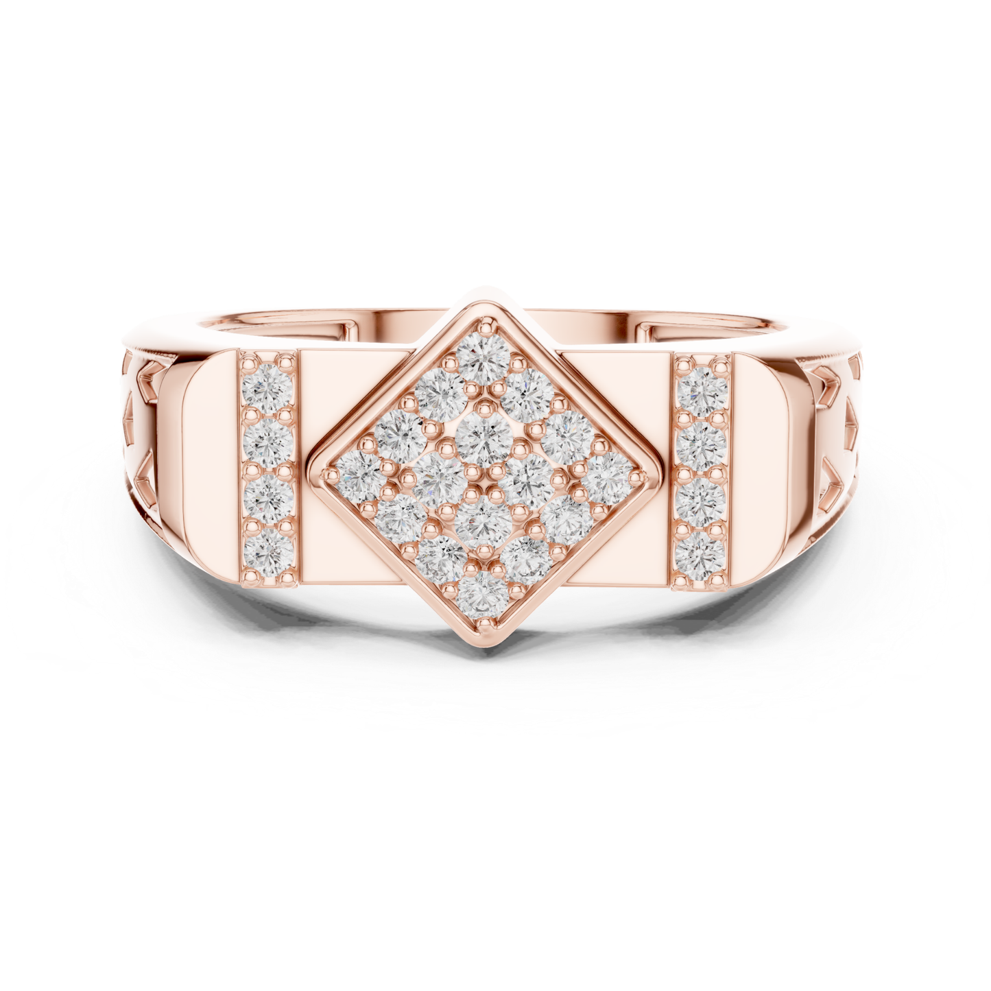 Princess Shape Round Diamond Ring | Modern Luxury Style