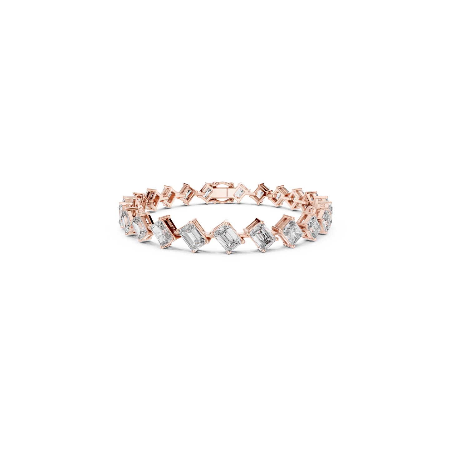 Emerald & Radiant Cut Diamond Tennis Bracelet | Luxury Style