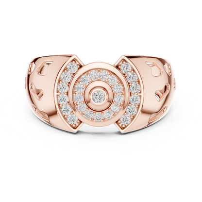 Luxury Diamond Circle Statement Rings | Modern White Gold Style