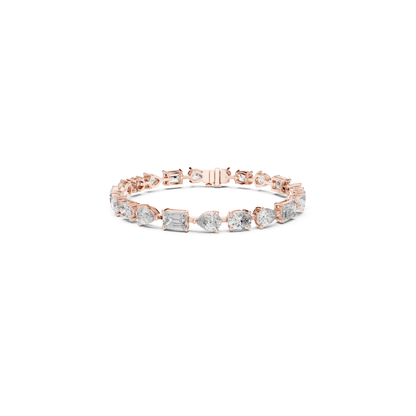 Mixed Shape Diamond Tennis Bracelet | Modern Luxury Style Design