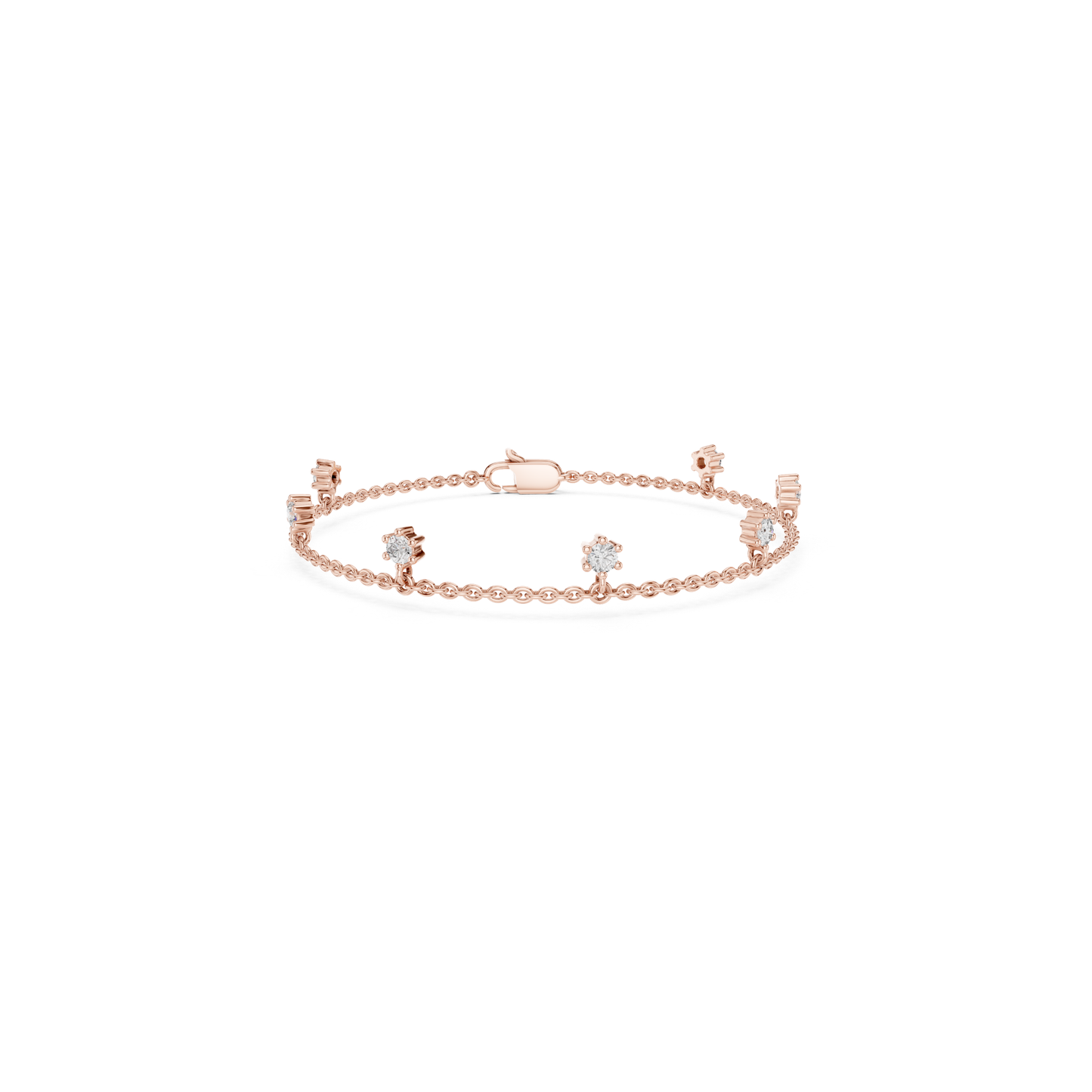 Diamond Station Chain Bracelet | Elegant Luxury Style