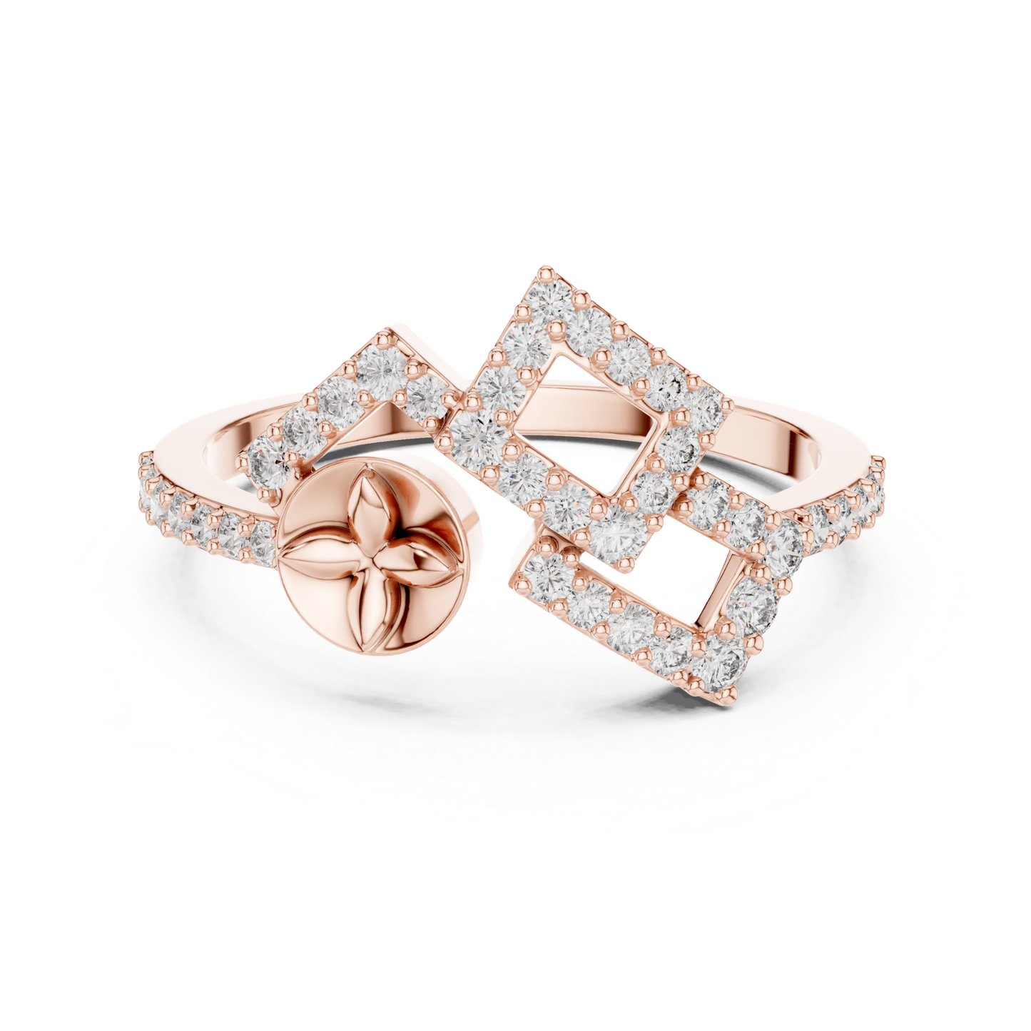 Princess Cut Double Square Diamond Rings | Modern Luxury Style
