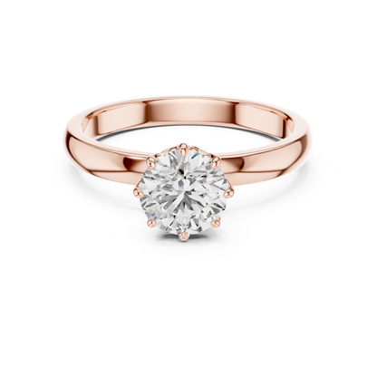 Klassischer runder Diamantring | Edler Schmuck aus 18K Gold