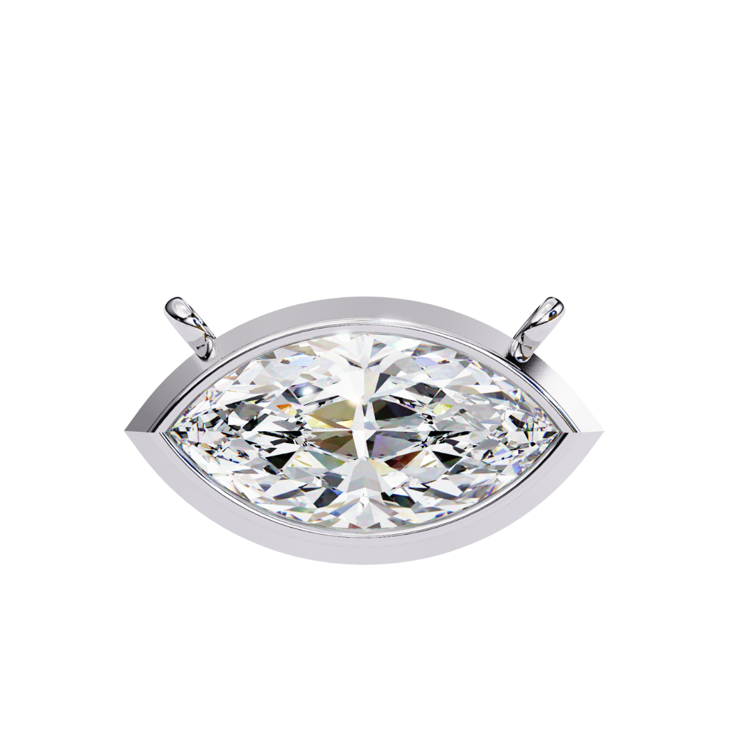 Luxe Marquise-Style Lab Grown Diamond Pendant with Chain