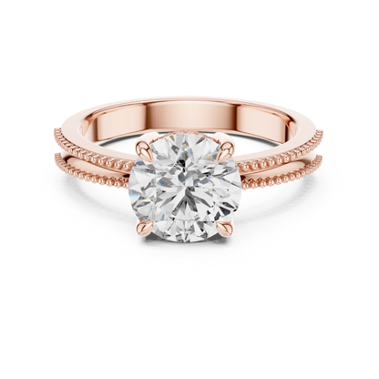 Round Diamond Double Edge Band Ring | Double the Brilliance