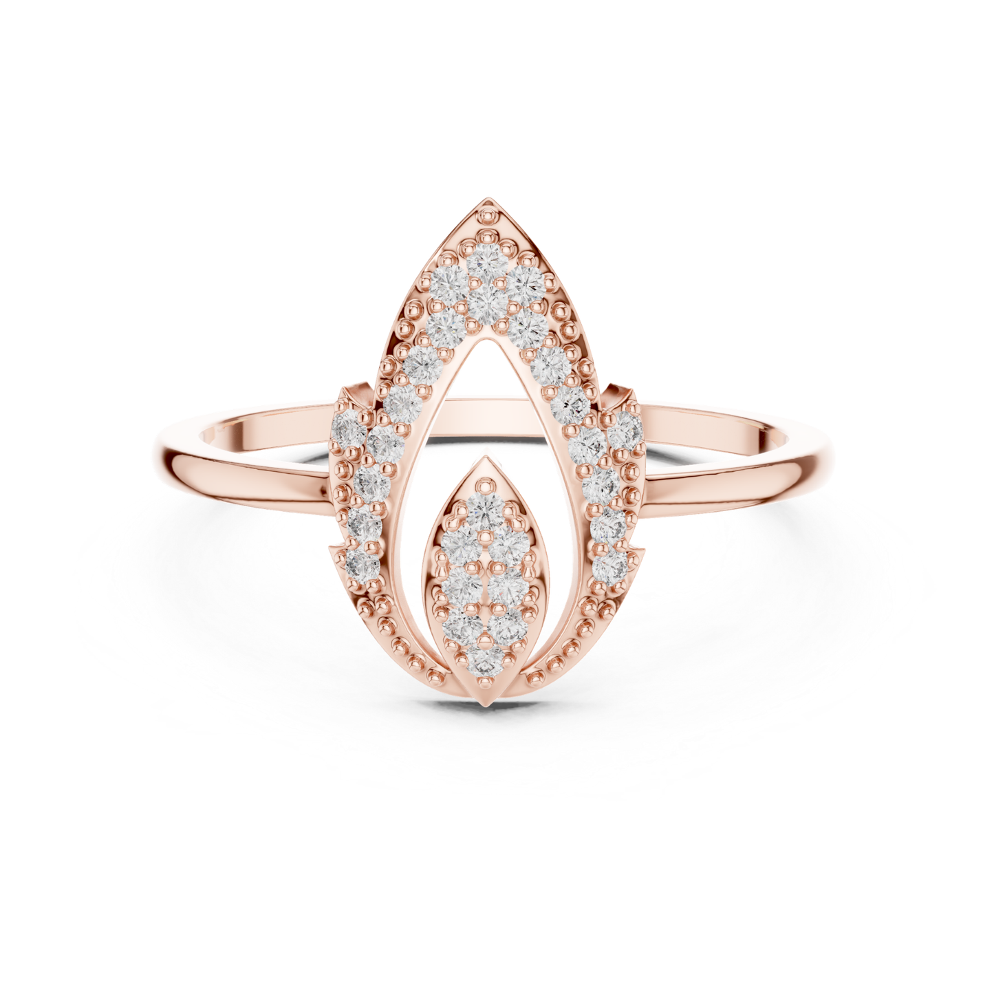 Pear Shape Open Diamond Ring | Elegant Luxury Style