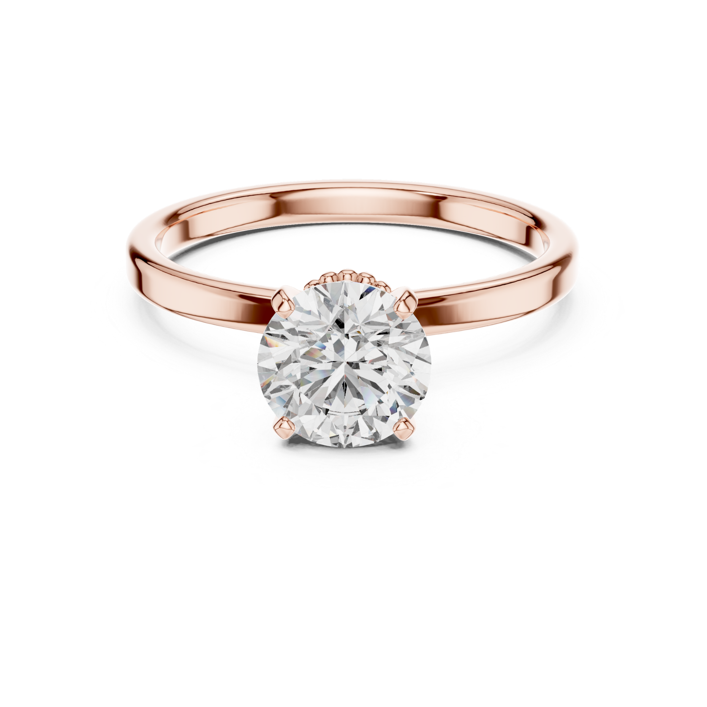 Round Diamond Classic Band Ring | 18K Gold Fine Jewelry