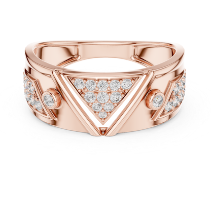 Luxury Triangle Diamond Band Rings | Modern Glamour Style