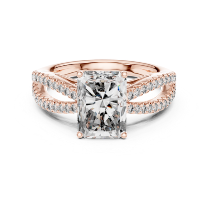 Radiant Cut Split Shank Diamond Ring | Luxury Bridal Jewelry Styles