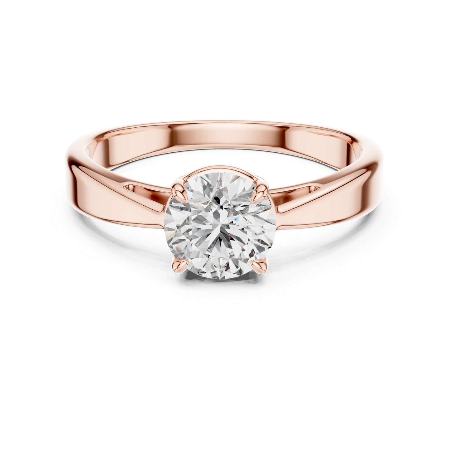 Round Diamond Classic Ring | 18K Gold Fine Jewelry