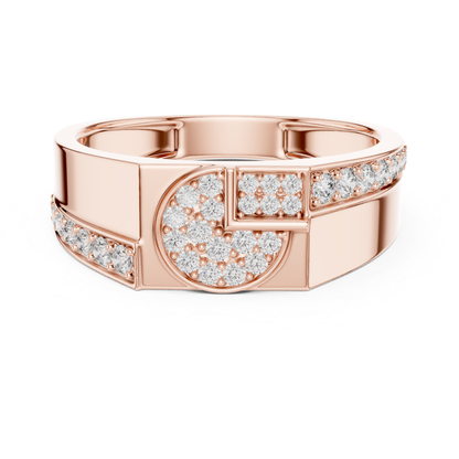 Luxury Geometric Diamond Band | Modern Statement Style