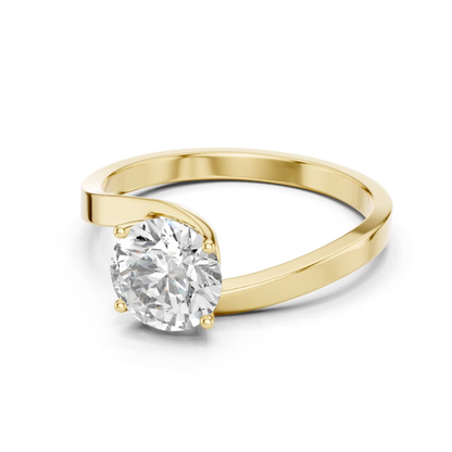 Round Diamond Open Band Ring | Where Brilliance Breathes Free