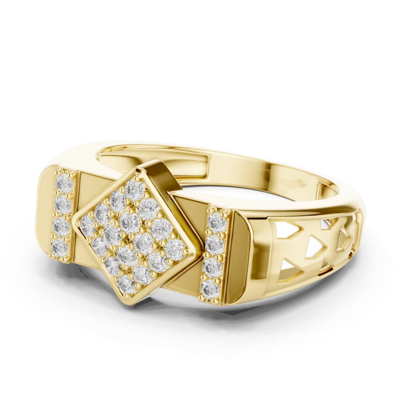 Princess Shape Round Diamond Ring | Modern Luxury Style