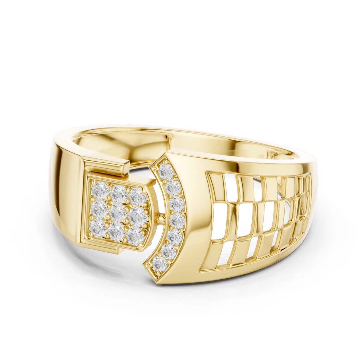 Men's Round Diamond Statement Rings | Modern Luxury Style