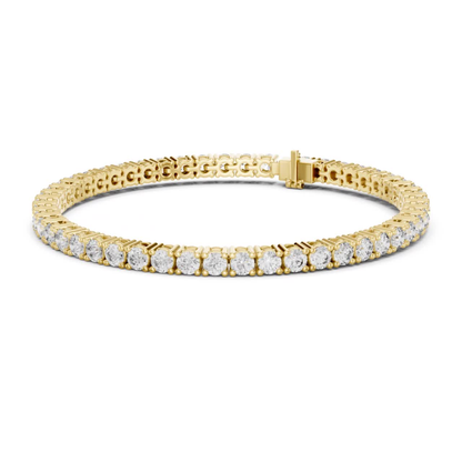 Round Cut Diamond Tennis Bracelet | Luxury White Gold Style