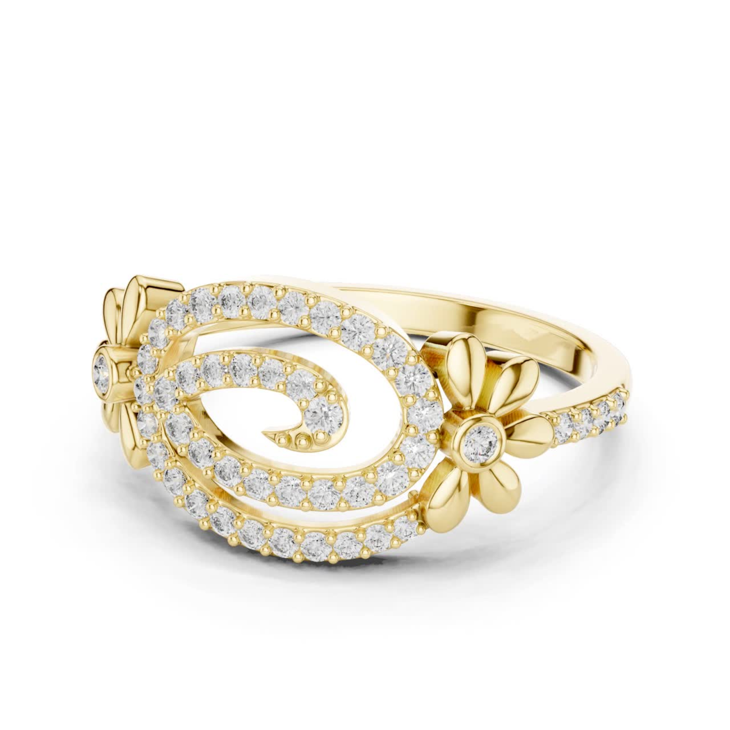 Floral Swirl Diamond Rings | Elegant Luxury Jewelry Style