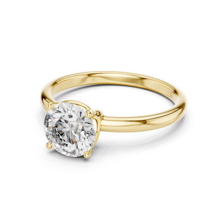 Round Diamond Smooth Band Ring | Seamless Brilliance, Pure Luxury