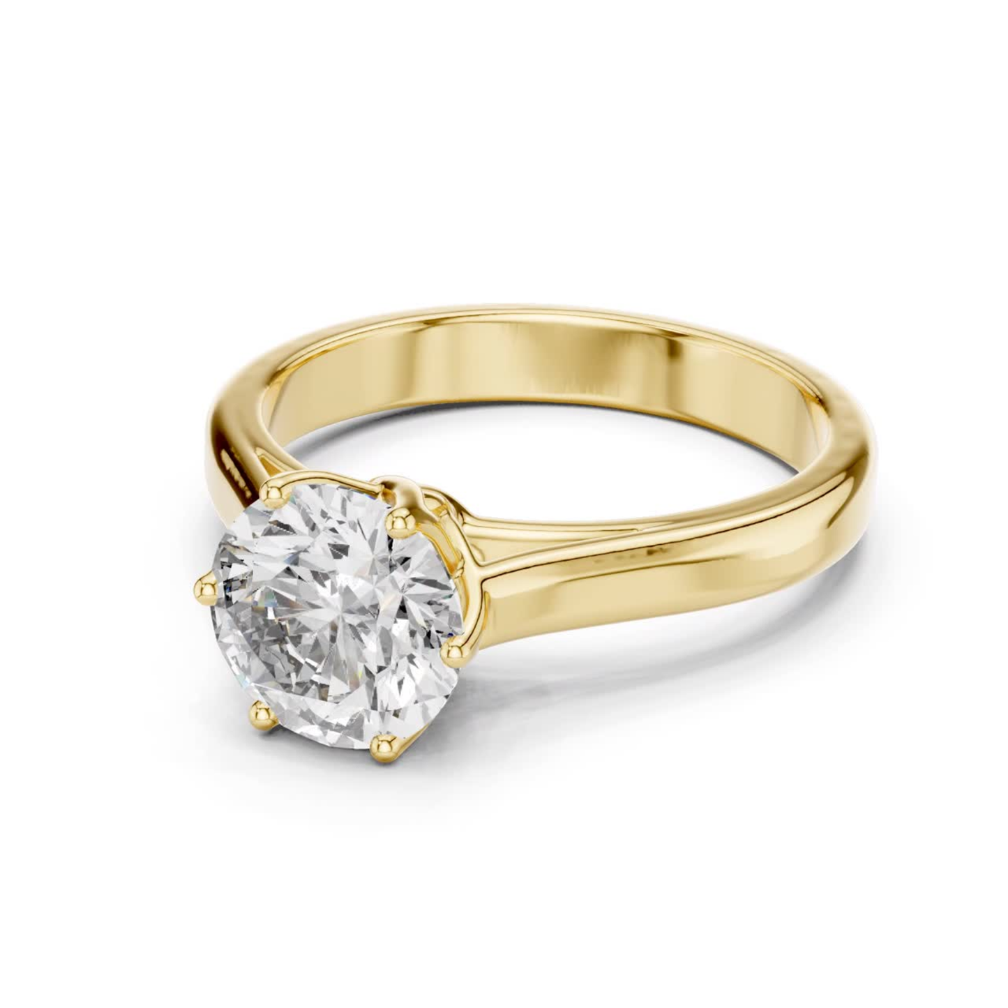 Round Diamond Classic Band Ring | Fine 18K 14K 10K Gold Luxe