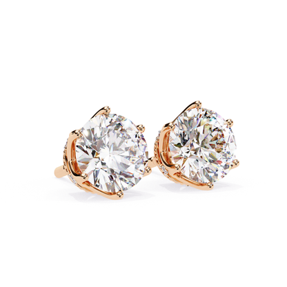 Rose Gold Lab Grown Diamond Stud Earrings