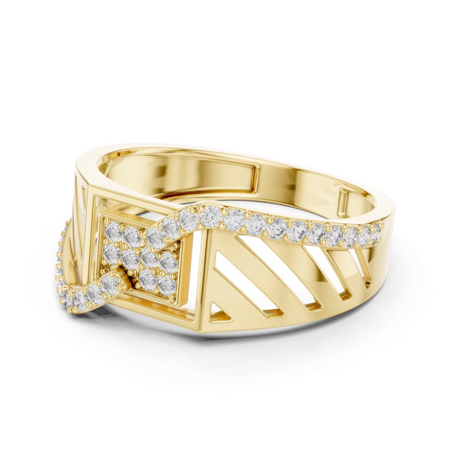 Roman Numeral Diamond Band | Modern Luxury Style