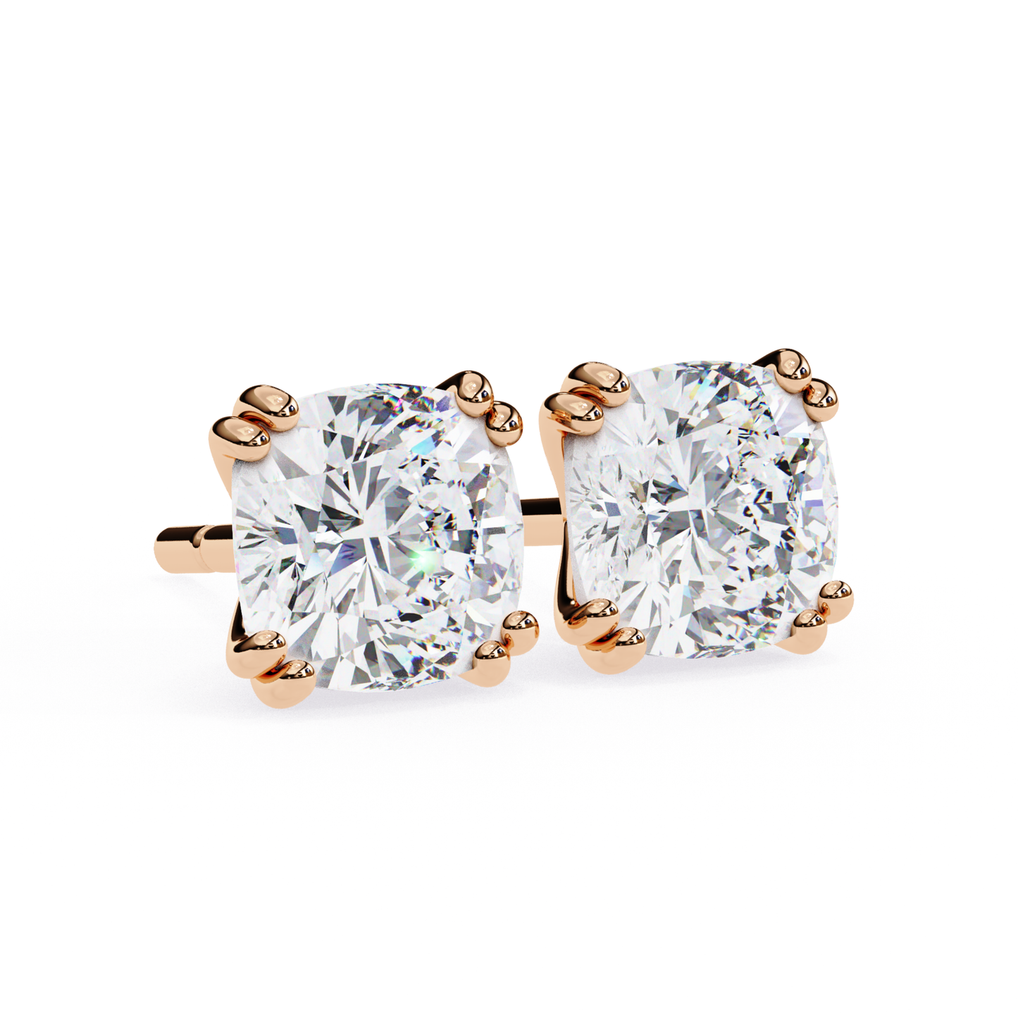 Real Lab Grown Diamond Gold Stud Earrings | Timeless Fine Jewelry