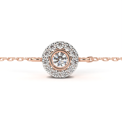 Radiant Halo Diamond Bracelet
