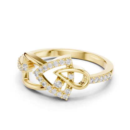 Princess Cut Open Wrap Diamond Ring | Modern Luxury Style