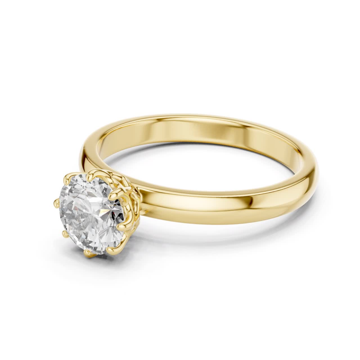 Klassischer runder Diamantring | Edler Schmuck aus 18K Gold