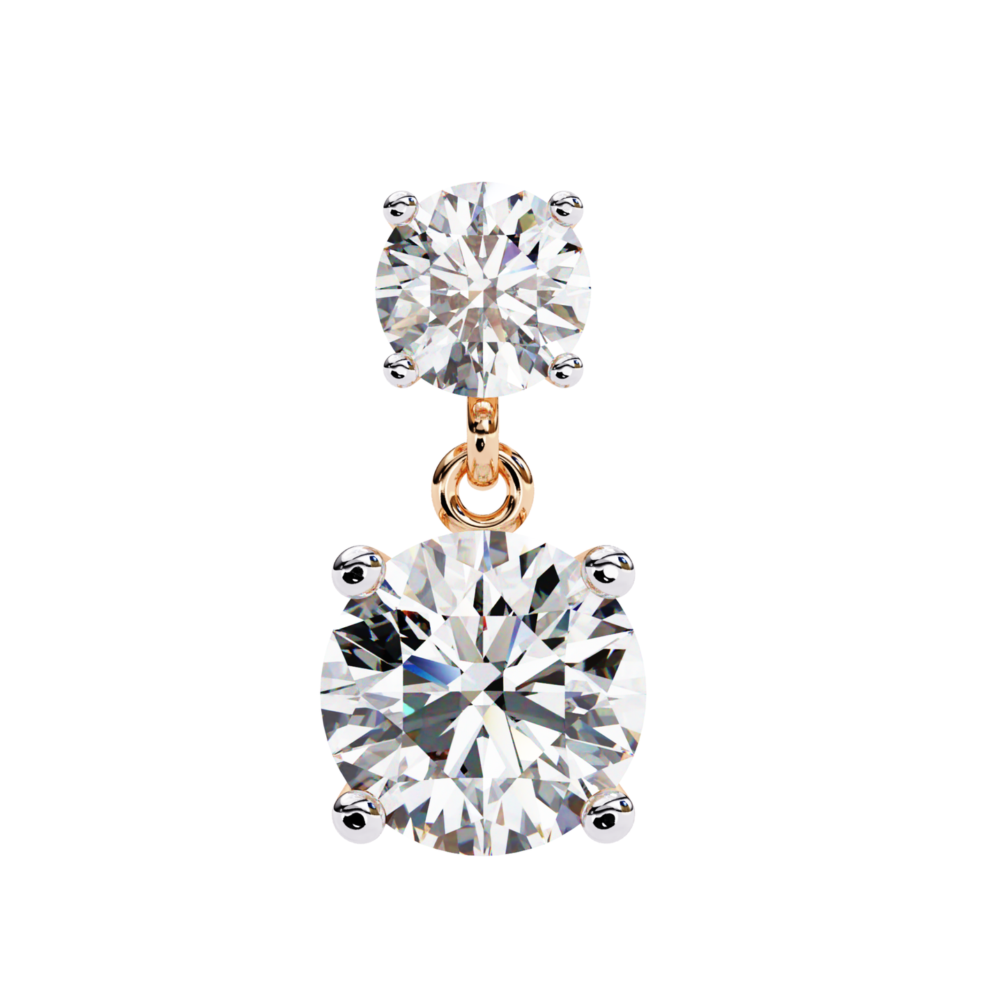 Laborgezüchtete Diamant-Tropfen-Ohrstecker in Gelbgold | Elegante Tropfen