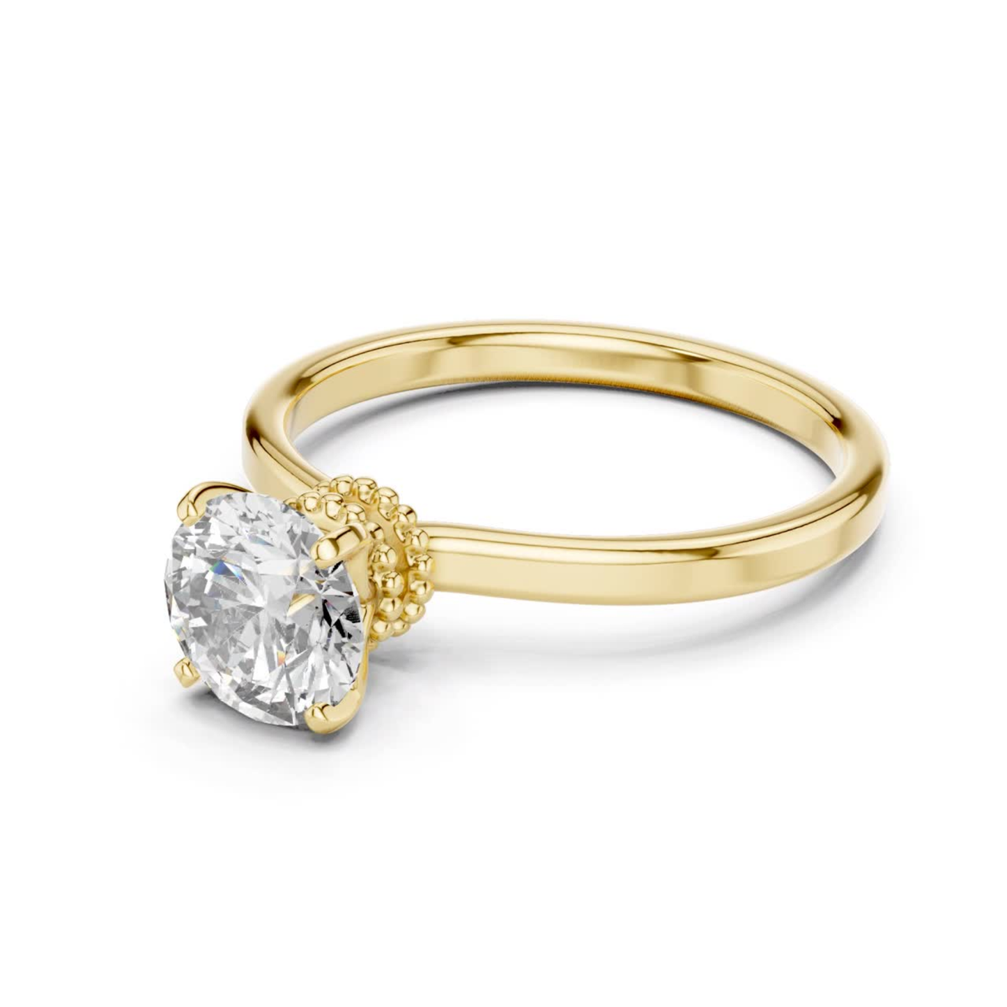 Round Diamond Classic Band Ring | 18K Gold Fine Jewelry