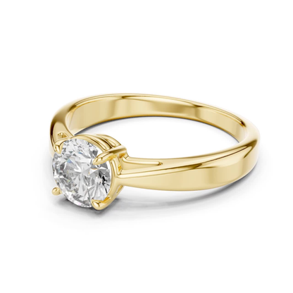 Round Diamond Classic Ring | 18K Gold Fine Jewelry