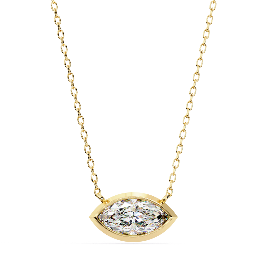 Luxe Marquise-Style Lab Grown Diamond Pendant with Chain