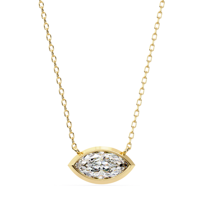 Luxe Marquise-Style Lab Grown Diamond Pendant with Chain