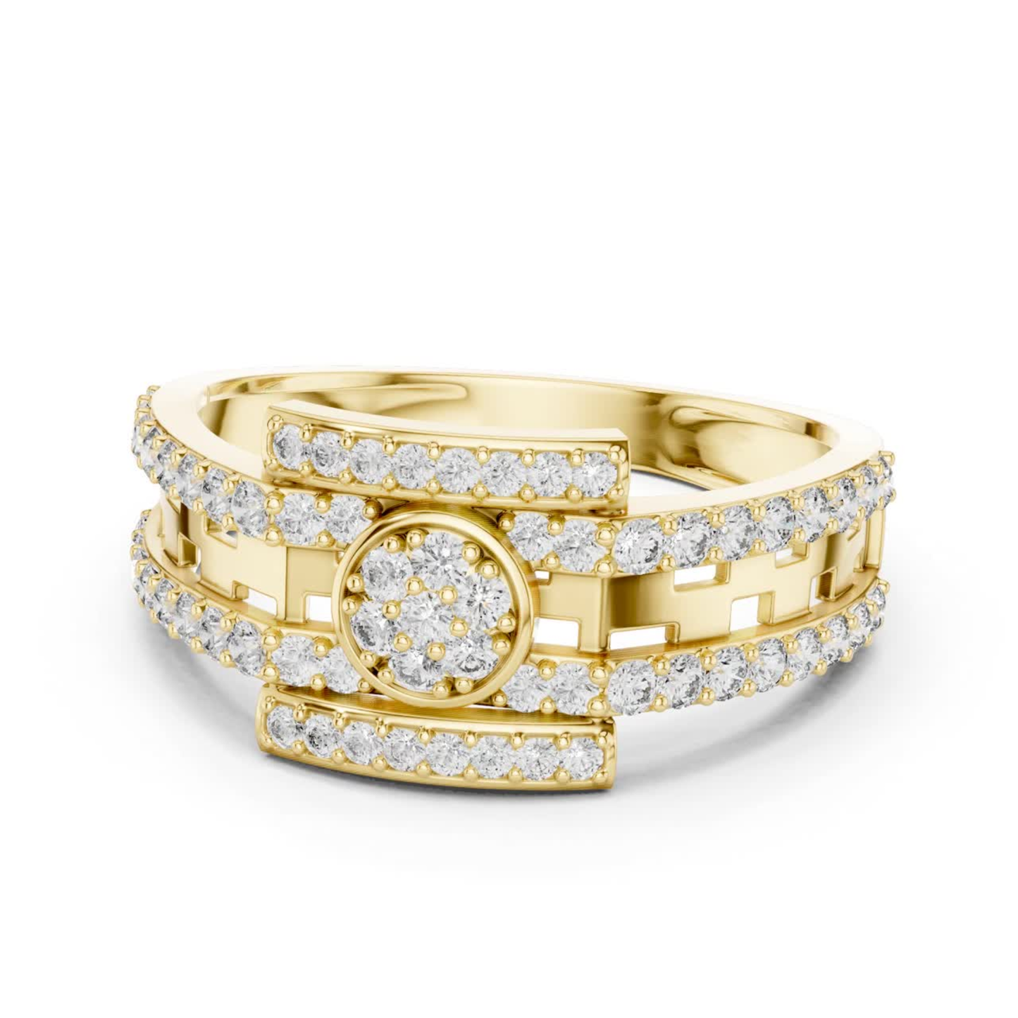 Luxury Diamond Open Wrap Rings | Contemporary White Gold Style
