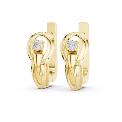 Oval Open Frame Diamond Hoop Earrings | Minimal Modern Elegance
