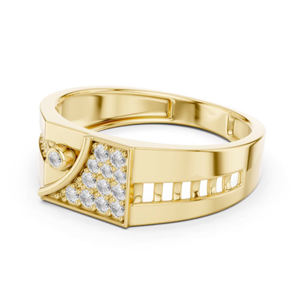 Luxury Round Diamond Band | Modern Geometric Statement Style