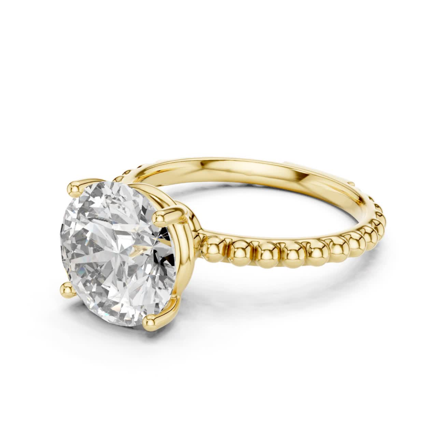 Round Diamond Beaded Band Ring | Brilliance Bead by Bead