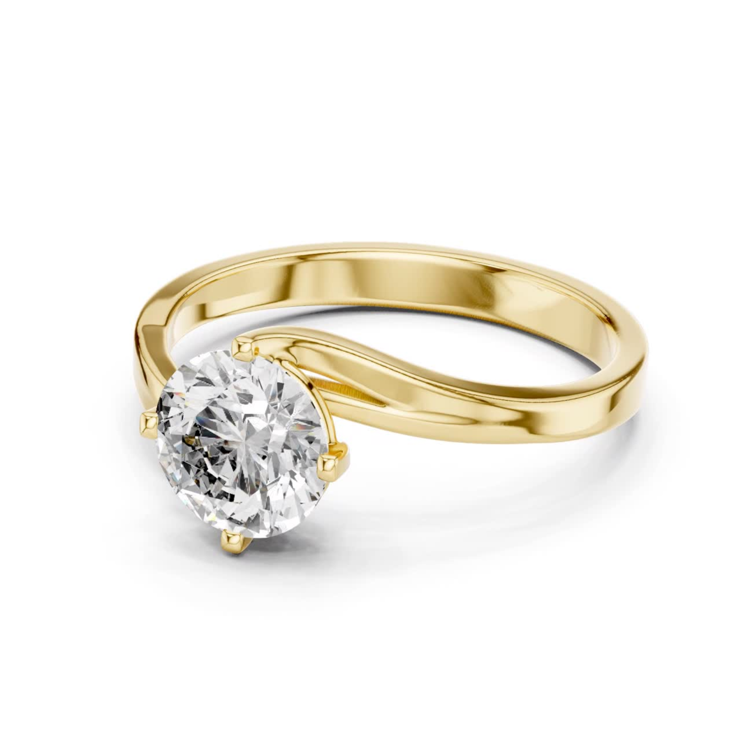 Round Diamond Wrap Band Ring | 18K Gold Fine Jewelry