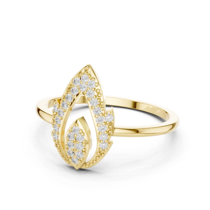 Pear Shape Open Diamond Ring | Elegant Luxury Style