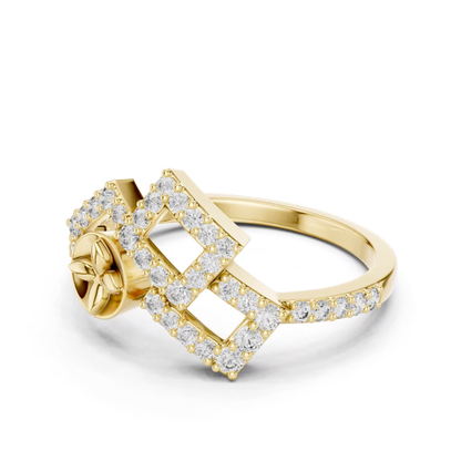 Princess Cut Double Square Diamond Rings | Modern Luxury Style