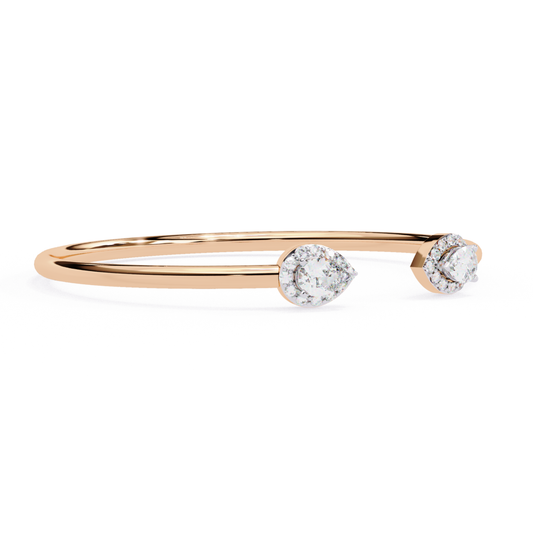 Dual Glow Open Diamond Bracelet | Fine 18K 14K 10K Gold