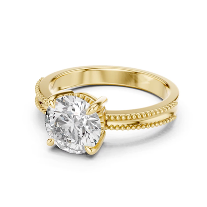 Round Diamond Double Edge Band Ring | Double the Brilliance